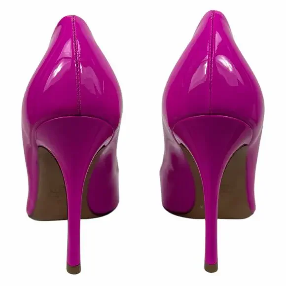 Valentino Garavani One Stud Patent Leather Pump Hot Pink Size 38 - Picture 6 of 14